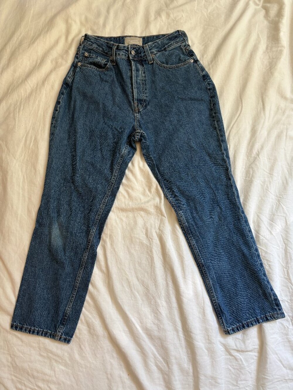 Everlane Curvy '90s Cheeky Straight Jean | 29, Ankle Length | Rigid Denim